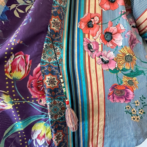 WELLER TOPIARY HUNTER KIMONO by Johnny Was. New with tags, 100% silk - Picture 10 of 12